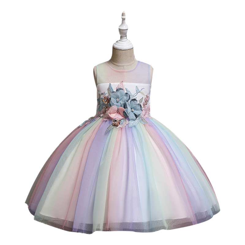 Girls Princess Color Costumes Dress - MYanimec