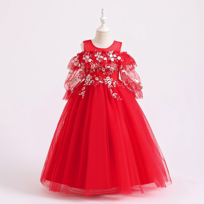 Princess Red Costumes Dress Outfit For Girls - MYanimec