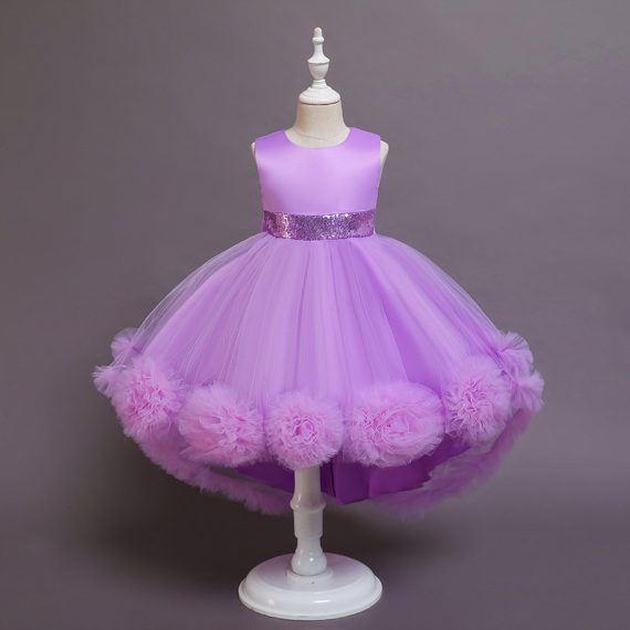 Girls Princess Purple Costumes Dress