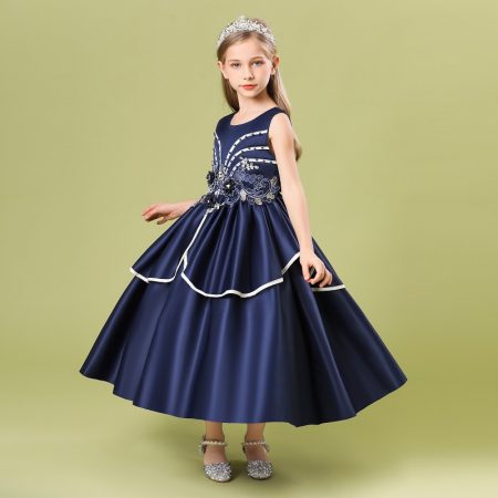 Princess Blue Costumes Dress Outfit For Girls