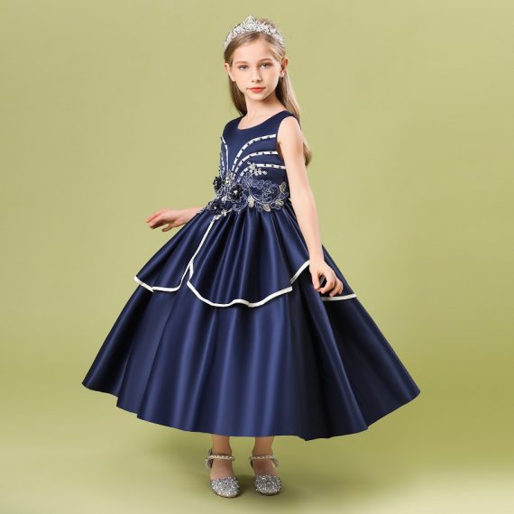 Princess Blue Costumes Dress Outfit For Girls