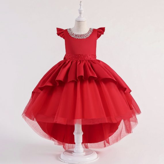 Red Princess Costumes Girls Dress Skirt