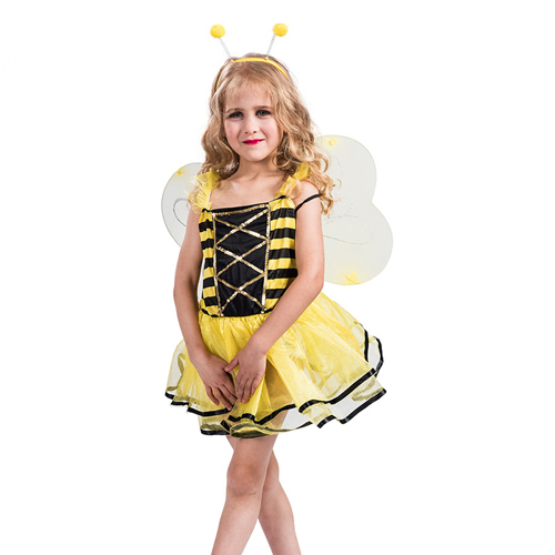 Girls Queen Bee Yellow Costumes Dress