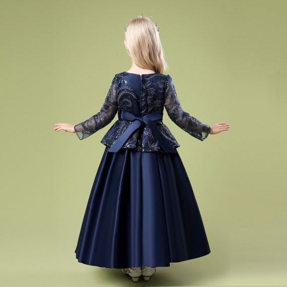 Princess Dark Blue Costumes Dress For Girls