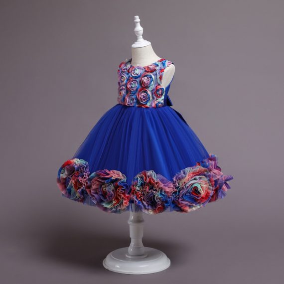 Blue Princess Dress Girls Costumes Outfit