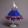 Girls Princess Skirt Dress Blue Costumes Outfit