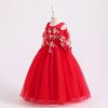 Princess Red Costumes Dress Outfit For Girls