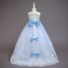 Sky Blue White Princess Dress Long Skirt Girls Costumes Outfit