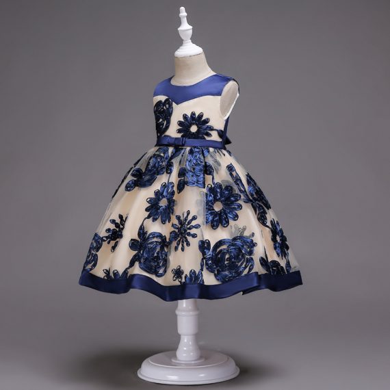 Halloween Princess Blue Costumes Girls Dress