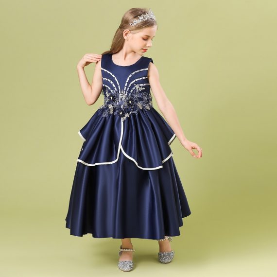 Princess Blue Costumes Dress Outfit For Girls
