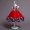 Princess Dress Girls Red Costumes Outfit