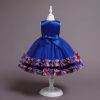 Girls Princess Skirt Dress Blue Costumes Outfit