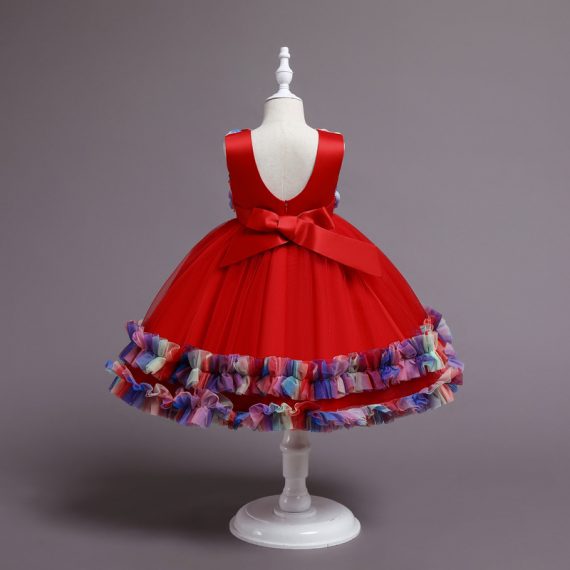 Princess Dress Girls Red Costumes Outfit