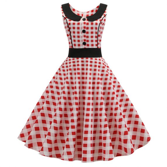 Female 60s Costume Adult Vintage Elegant Dress