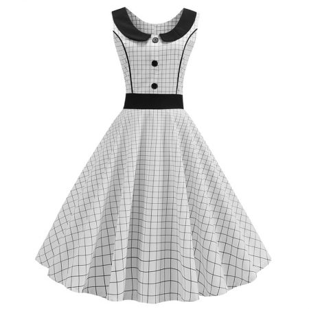 Female 60s Costume Adult Vintage Elegant Dress