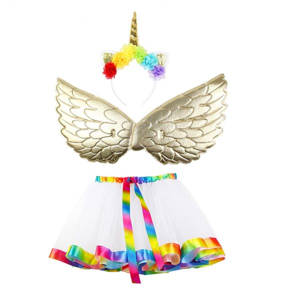 Halloween Girls Unicorn Outfit Angel Costumes For Kids