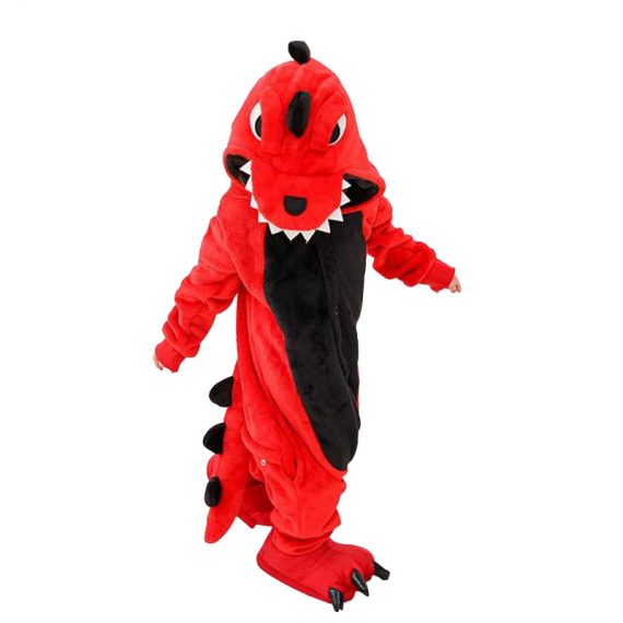 Red Unisex Cute Dinosaur Costumes For Kids