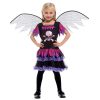 Girls Halloween Skull Dark Angel Costumes For Kids
