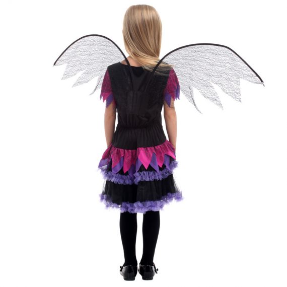 Girls Halloween Skull Dark Angel Costumes For Kids