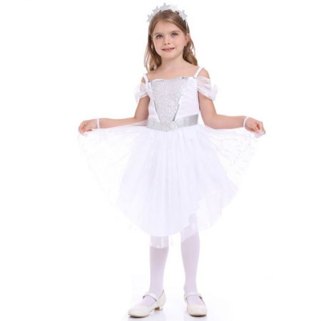 Girls Cute Halloween Dress Suit Angel Costumes For Kids