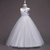 Girls Evening Dress Princess Costumes White Skirt For Kids