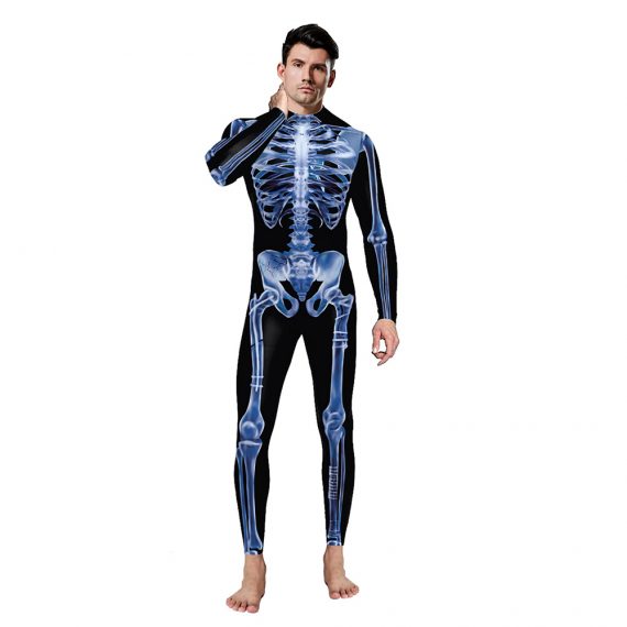 Halloween Skeleton Spandex Costume Suit For Man