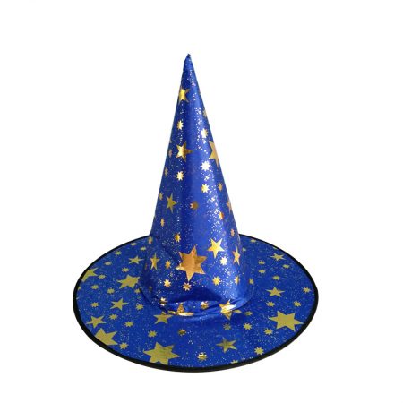 Halloween Witch Wizard Blue Bronzing Hat