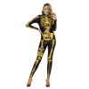 Halloween Costume Skeleton Suit Outfit For Woman