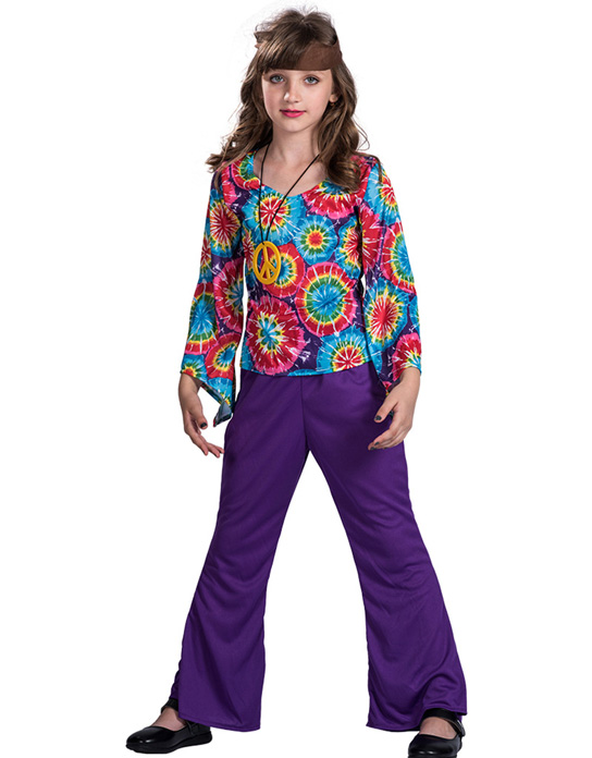 Girls 70s Disco Party Outfit costume - MYanimec