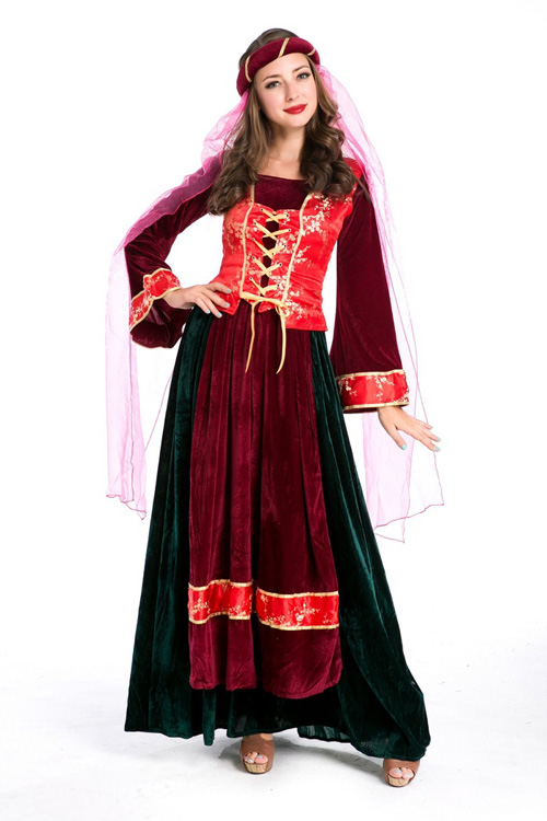 Womens Medieval Princess Dress Costume - MYanimec