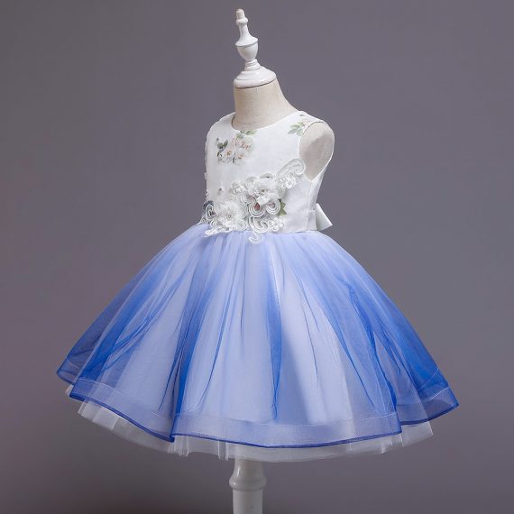 Princess Costumes Outfit Blue White Skir Dress