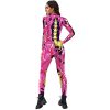 Halloween Costume Skeleton Pink Suit For Woman