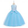 Kids Dress Princess Costumes Sky Blue Skirt