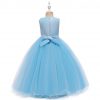 Girls Dress Princess Costumes Sky Blue Long Skirt