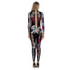 Halloween Skeleton Spandex Costume Suit