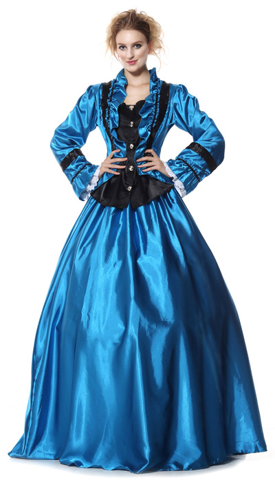 Womens Victorian Blue Costume
