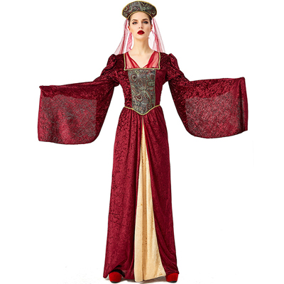 Womens Medieval Red Costume - MYanimec
