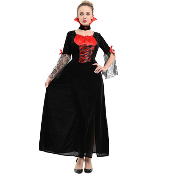 Womens Vampire Halloween Black Costume Outfit
