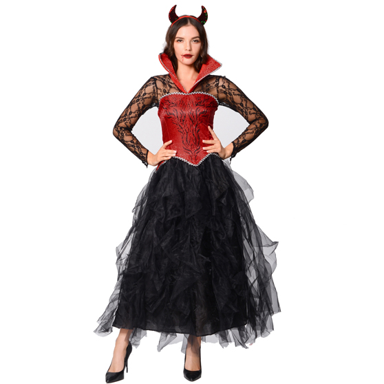 Womens Vampire Halloween Female Black Outfit Dress