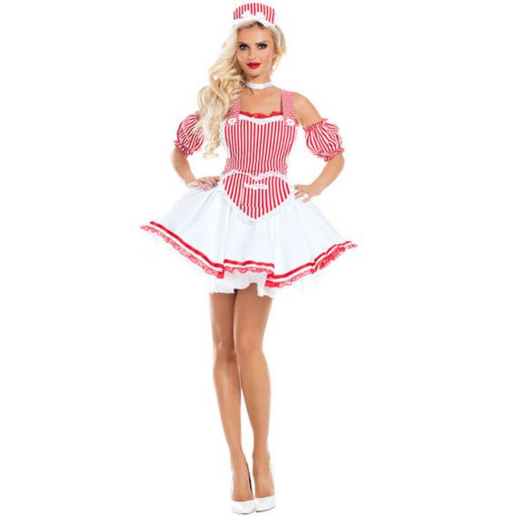 Women Oktoberfest Pink And White Costumes