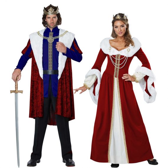 Queen And King Cosplay Suit Couples Halloween Costumes