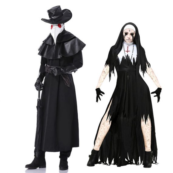 Adult Plague Doctor Cosplay Couples Halloween Costume