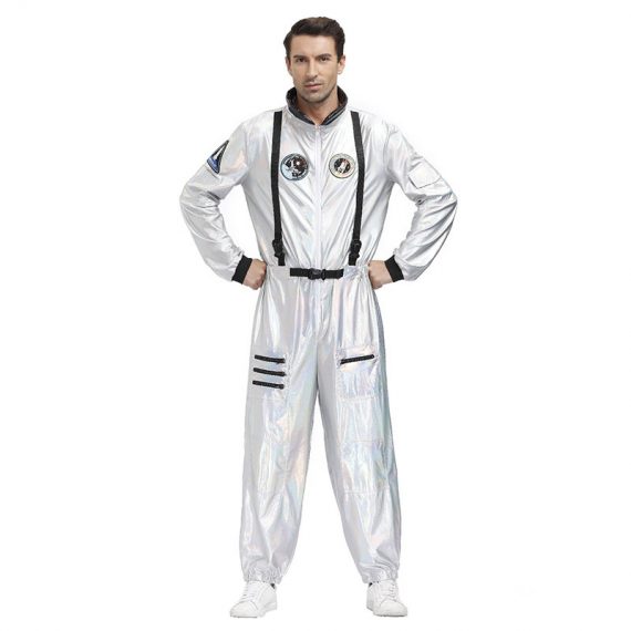 Adult Male And Female Astronaut Suit Couples Halloween Costume