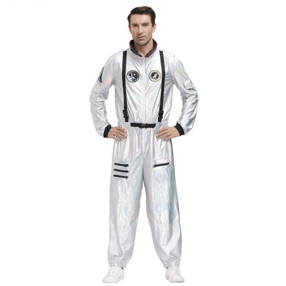 Adult Male And Female Astronaut Suit Couples Halloween Costume