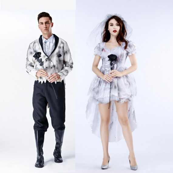 Ghost Bride Cosplay Suit Couples Halloween Costume