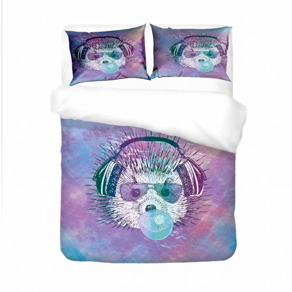 3D Printting Animal Bedding Set Hedgehog Duvet Cover