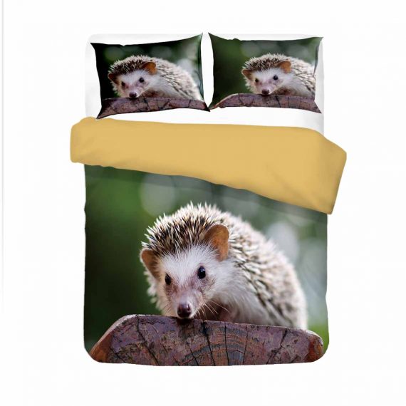 3D Printting Animal Bedding Set Hedgehog Duvet Cover