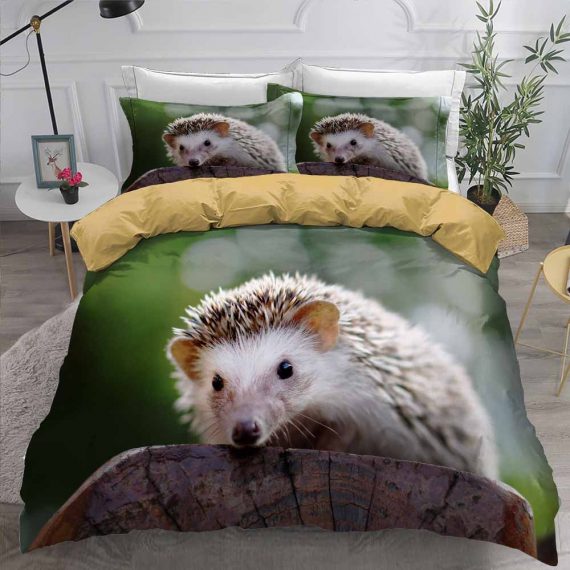 3D Printting Animal Bedding Set Hedgehog Duvet Cover