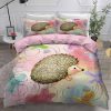 Animal Printting Duvet Cover Hedgehog Bedding Set