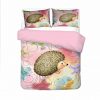 Animal Printting Duvet Cover Hedgehog Bedding Set